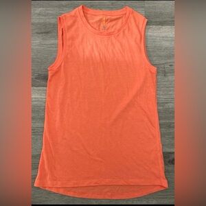 LUCY - Vibrant Orange Workout Tank Top Exercise Xsmall Women Gym Walking